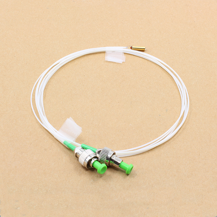 Optical Fiber Double Core Collimator C-Lens Gold Plated Tube APC Fiber Connector